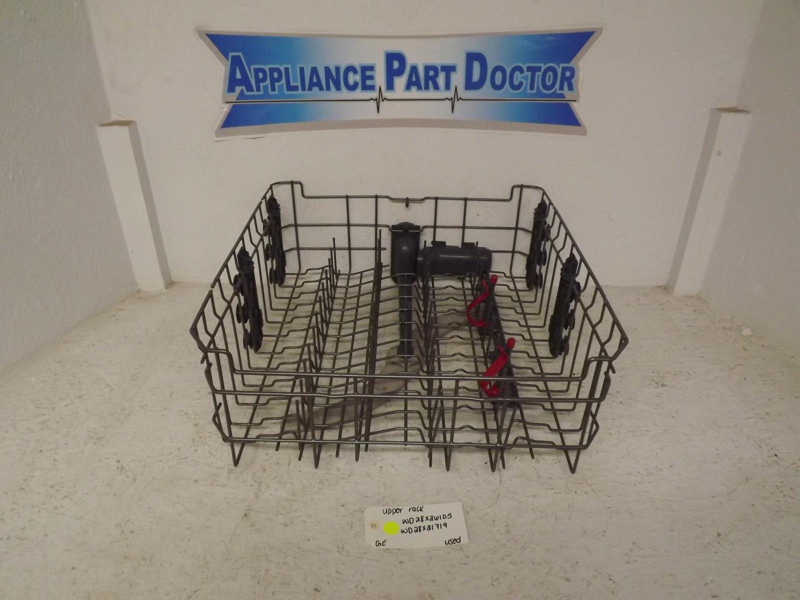 GE Dishwasher WD28X26105 WD28X21719 Upper Rack Used GE Dishwasher WD28X26105 WD28X21719 Upper Rack Used